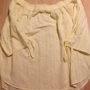 H&M Off the Shoulder Yellow Top